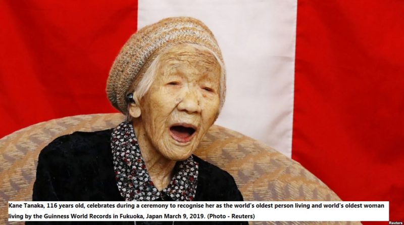 Japanese woman honored as oldest person
