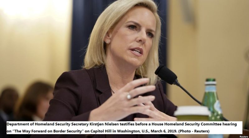US homeland security chief Kirstjen Nielsen resigns