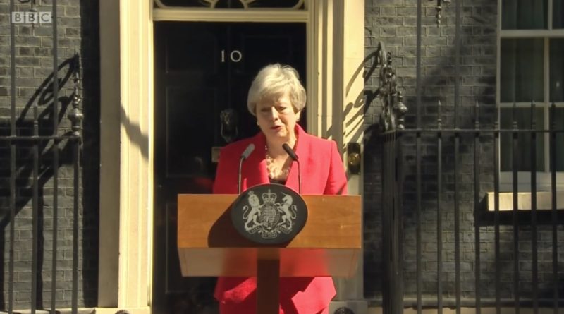 British PM Theresa May announces her resignation