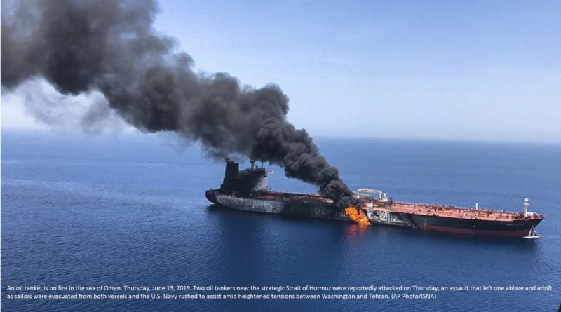 Oil tankers attacked near Strait of Hormuz