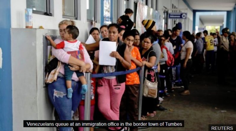 Venezuelans rush to cross Peru border