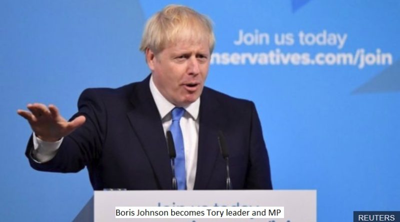 Boris Johnson becomes Tory leader and MP