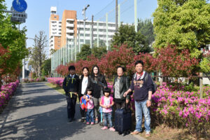 With my brother's family in Tokyo